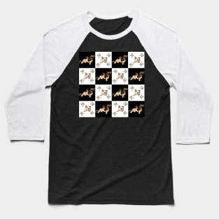 cat pattern in black and white Baseball T-Shirt